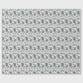 Papier Cadeau Aquarelle Forêt de Noël Wonderland hiver (Plat)