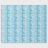Papier Cadeau Aquarelle Froid Flocon de neige bleu Ice Design (Plat)
