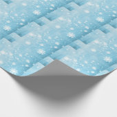 Papier Cadeau Aquarelle Froid Flocon de neige bleu Ice Design (Coin)