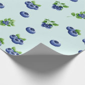 Papier Cadeau Aquarelle Fruit bleuet (Coin)