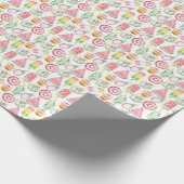 Papier Cadeau Aquarelle fruits tropicaux, glace motif. (Coin)