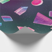 Papier Cadeau Aquarelle Gemmes Colorés de Galaxie (Coin)