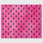 Papier Cadeau Aquarelle Graines de pastèque (Plat)