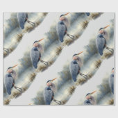 Papier Cadeau Aquarelle Great Blue Heron Bird Nature (Plat)