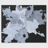 Papier Cadeau Aquarelle gris Marbre Goth (Plat)