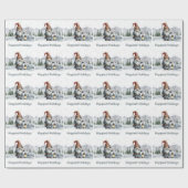 Papier Cadeau Aquarelle hiver Gnome de Noël (Plat)