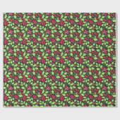 Papier Cadeau Aquarelle Holly et Berries (Plat)