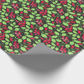 Papier Cadeau Aquarelle Holly et Berries (Coin)