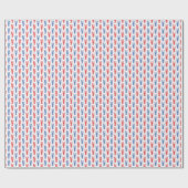 Papier Cadeau Aquarelle Homards rouges et bleus (Plat)