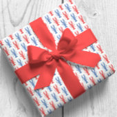 Papier Cadeau Aquarelle Homards rouges et bleus