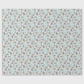 Papier Cadeau Aquarelle Huitre Mer Côtière  (Plat)