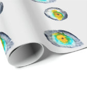 Papier Cadeau aquarelle huîtres abstraites (Coin rond)