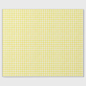 Papier Cadeau Aquarelle jaune En vichy papier d'enveloppement (Plat)