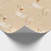 Papier Cadeau Aquarelle jaune Lab Silhouette (Coin)