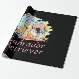 Papier Cadeau Aquarelle Labrador Retriever