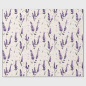 Papier Cadeau Aquarelle lavande et conception de points (Plat)