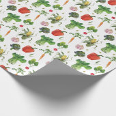 Papier Cadeau Aquarelle Légumes organiques (Coin)