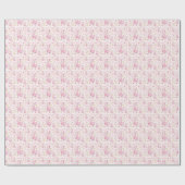 Papier Cadeau Aquarelle Llama rose XOXO (Plat)
