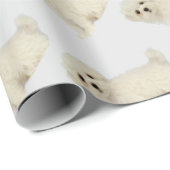 Papier Cadeau Aquarelle Maltese Chien Animal Animal Papier d'écr (Coin rond)