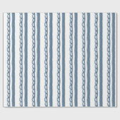 Papier Cadeau Aquarelle marine rayée (Plat)