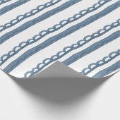 Papier Cadeau Aquarelle marine rayée (Coin)