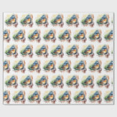 Papier Cadeau Aquarelle mignonne Bird (Plat)