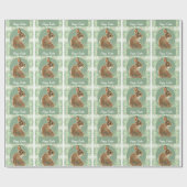 Papier Cadeau Aquarelle mignonne lapin lapin Joyeux Pâques (Plat)