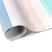 Papier Cadeau Aquarelle mignonne Verticale Pastel Arc-en-ciel ra (Coin rond)