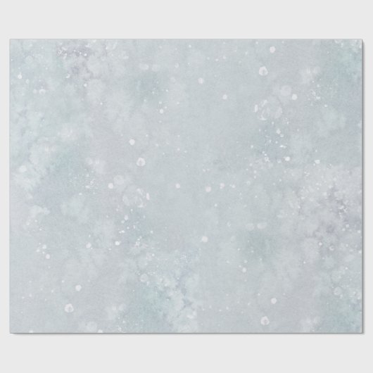 Papier Cadeau Aquarelle moderne bleu doux neige Abstraite (Plat)