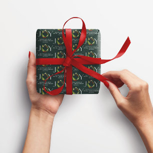 Papier Cadeau Aquarelle moderne joie botanique entreprise vert