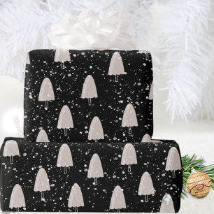 Papier Cadeau Aquarelle Moderne Minimaliste Joyeux Arbre de Noël