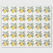 Papier Cadeau Aquarelle moderne Motif jaune citron (Plat)