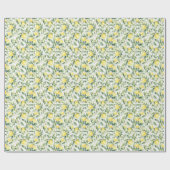 Papier Cadeau Aquarelle moderne Motif jaune citron (Plat)
