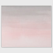 Papier Cadeau Aquarelle moderne rose et gris brillant Ombre Glam (Plat)