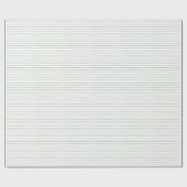 Papier Cadeau Aquarelle moderne sauge bande verte (Plat)