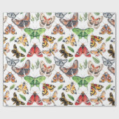 Papier Cadeau Aquarelle Moth (Plat)