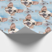 Papier Cadeau Aquarelle Motif de Bulldog (Coin)