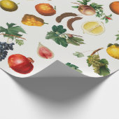 Papier Cadeau Aquarelle Motif de fruits méditerranéen (Coin)