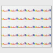 Papier Cadeau Aquarelle motif de NEW YORK (Plat)