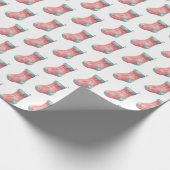 Papier Cadeau Aquarelle Motif de Noël (Coin)