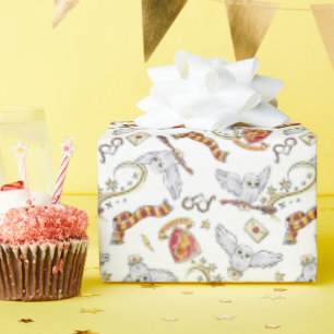 Papier Cadeau Aquarelle Motif HEDWIG GRYFFINDOR™