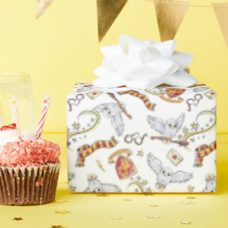 Papier Cadeau Aquarelle Motif HEDWIG GRYFFINDOR™