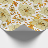 Papier Cadeau Aquarelle Motif jaune orange (Coin)