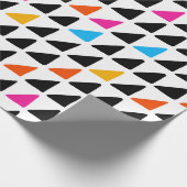 Papier Cadeau Aquarelle motif moderne avec triangles bleus. Mer (Coin)