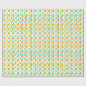 Papier Cadeau Aquarelle Motif Oranges sucrées (Plat)