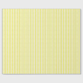 Papier Cadeau Aquarelle Motif rayé jaune et blanc (Plat)