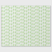 Papier Cadeau Aquarelle motif ressort vert jaune feuilles (Plat)