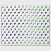 Papier Cadeau Aquarelle Mûre Violette Botanique (Plat)
