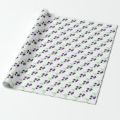 Papier Cadeau Aquarelle Mûre Violette Botanique (Déroulé)