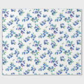 Papier Cadeau Aquarelle Myrtille (Plat)
